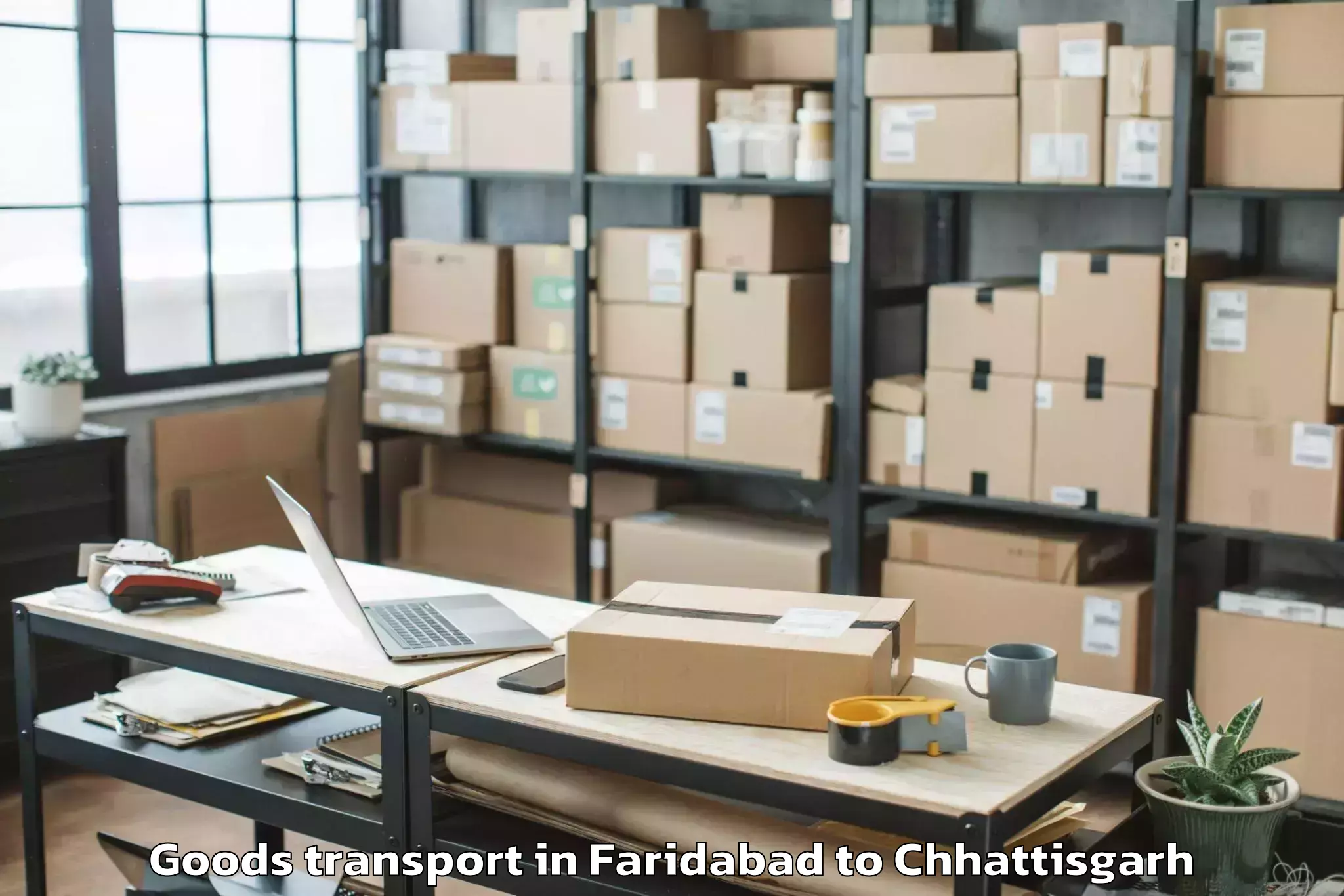 Book Faridabad to Kanker Nabinagar Goods Transport